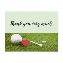 Golf Tack med kärlek på grönt gräs