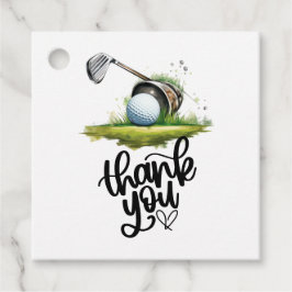 Golf Tack med text med golf boll på grönt Gåvor Etiketter