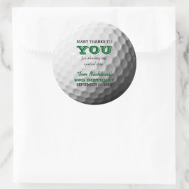 Golf Tack Personlig Runt Klistermärke