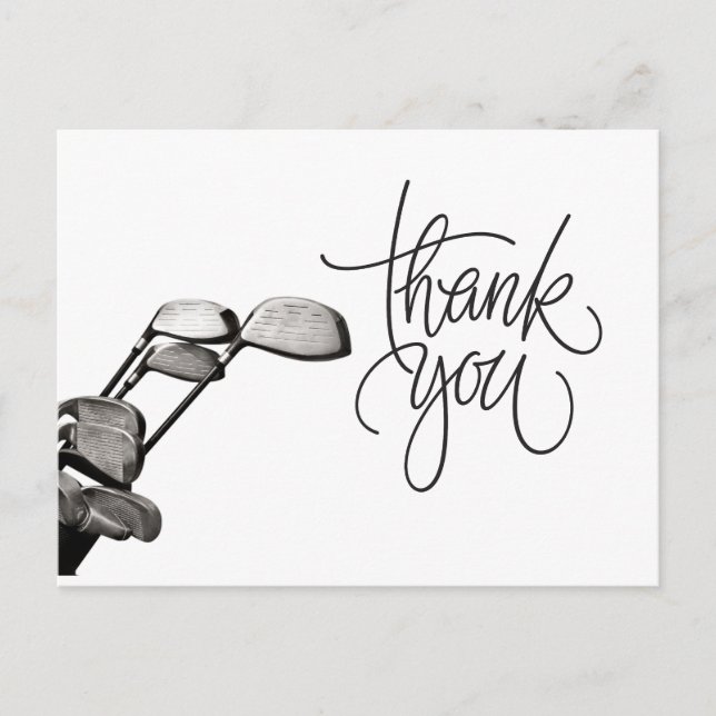 Golf - tackkort vykort (Framsida)