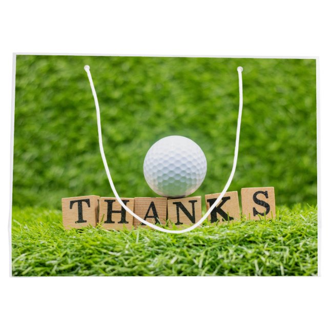 Golf  Tacksamhetskort med golfboll på tee (Baksidan)