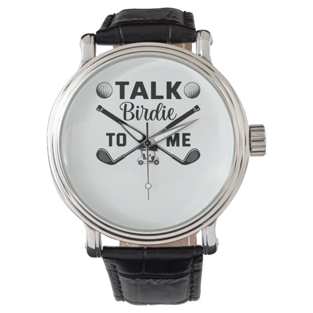 Golf Talk Birdie to Me Funny Armbandsur (Framsida)