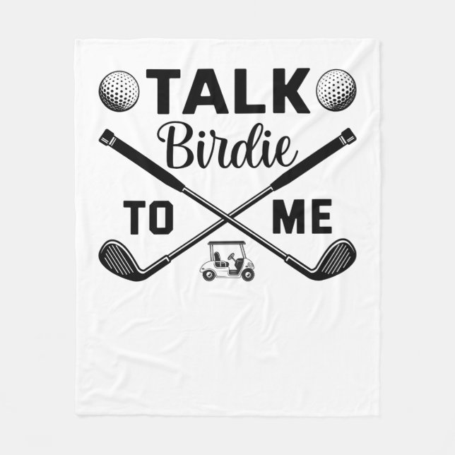 Golf Talk Birdie to Me Funny Fleecefilt (Framsidan)