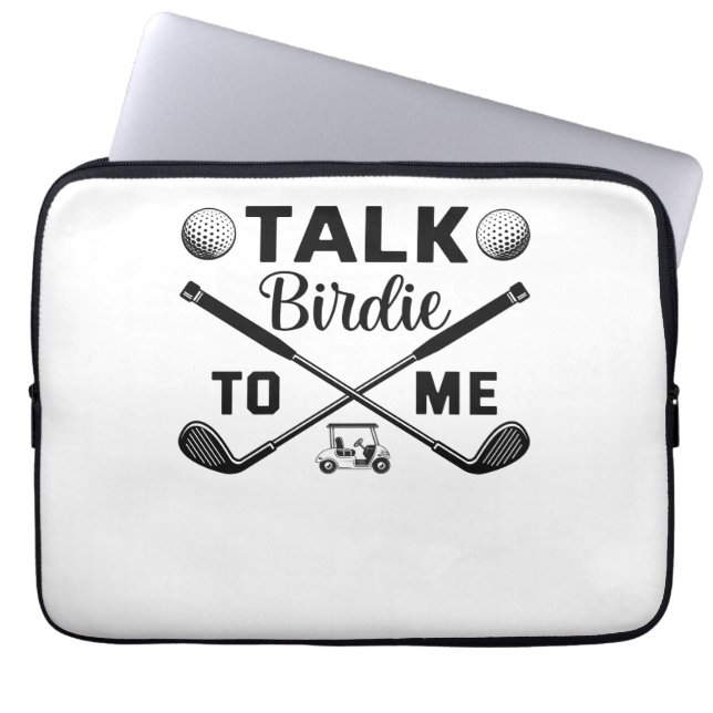 Golf Talk Birdie to Me Funny Laptop Fodral (Framsidan)