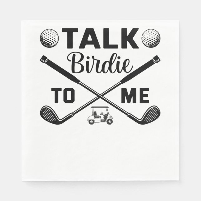 Golf Talk Birdie to Me Funny Pappersservett (Framsidan)