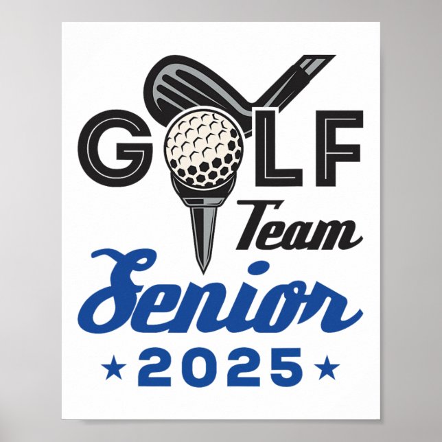 Golf Team Senior 2025 Studenten NattKL 2025 Poster (Framsidan)