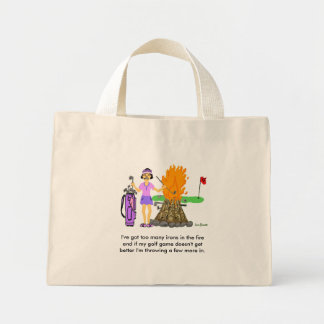 Golf Tecknad Tote Bag Mini Tygkasse