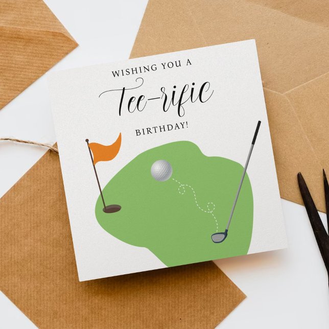 Golf Tee-rific Birthday Card (Skapare uppladdad)