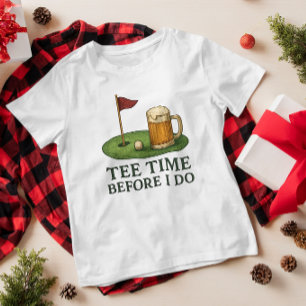 Golf Tee-tid före jag gör golf-bachelorfest T Shirt
