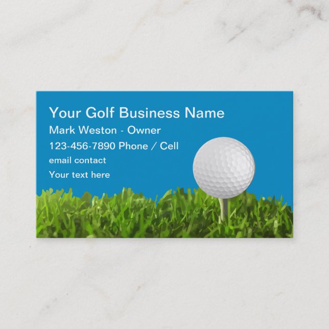 Golf Tema Affärsbrevkortsmall Visitkort (Framsida)