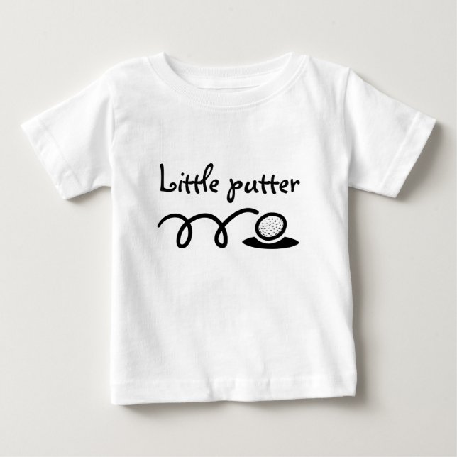 Golf tema babykläder | Söt putting design T Shirt (Framsida)