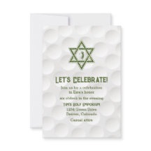 Golf-tema Bar Mitzvah mottagning inbjudan