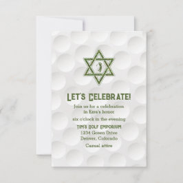 Golf-tema Bar Mitzvah mottagning inbjudan