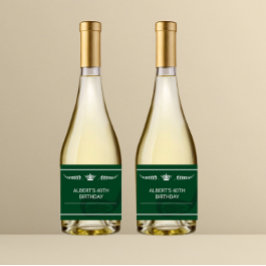 Golf tema födelsedagschampagne vinflasketikett