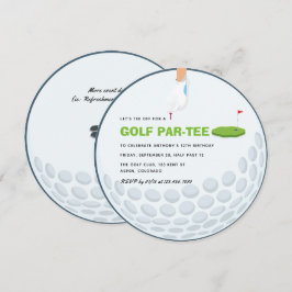 Golf Tema Födelsedagsfest Inbjudningar