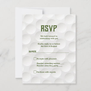 Golf tema Golf Bar Mitzvah RSVP-kort Inbjudningar