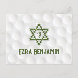 Golf tema Golf Bar Mitzvah tack så mycket Vykort