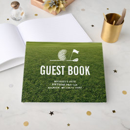 Golf tema Golfare Födelsedagsfest Minimalistisk 30 Gästböcker