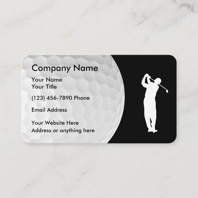 Golf tema modern design visitkort (Framsida)