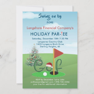 Golf-Temapartyet i julklapp Inbjudningar