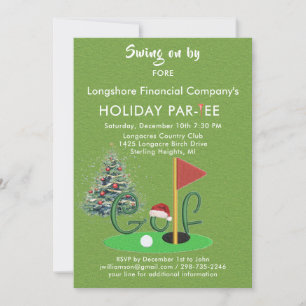 Golf-Temapartyet i julklapp Inbjudningar