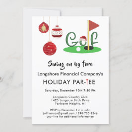 Golf-Temapartyet i julklapp Inbjudningar