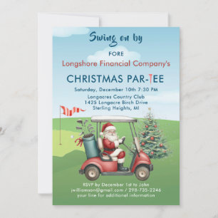 Golf-Temapartyet i julklapp Inbjudningar