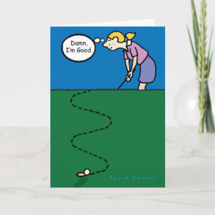 Golf-temat födelsedagskort kort