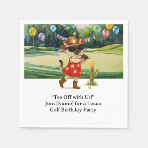 GOLF TEXAS Födelsedagsfest för kattälskare Pappersservett