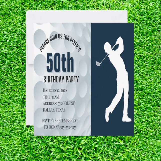 Golf-Thated Birthday Celebration Inbjudningar (Tee Up Joy: Perfect Gifts for Dad's Par-tee!)
