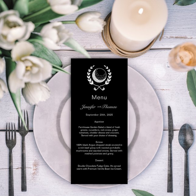 Golf Thated Formal Bröllop Meny (Skapare uppladdad)