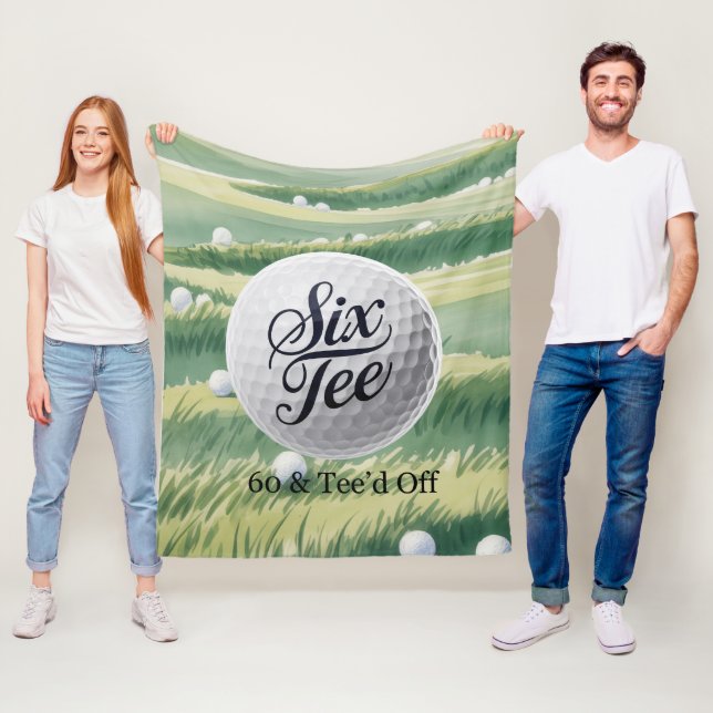 Golf Theme 60 & Tee’d Off Birthday Party Gift Fleecefilt (På plats)