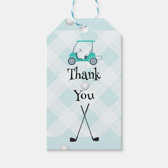 Golf theme birthday bundle presentetikett (Framsidan)