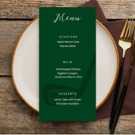 Golf Theme Birthday Party Menu Card Meny