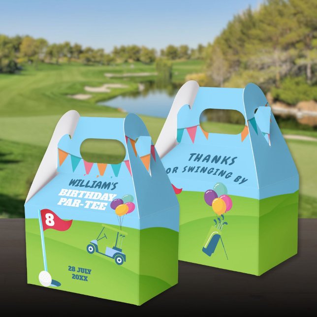 Golf Theme Födelsedagsfest Partee Presentaskar (Golf Theme Birthday Party Partee Favor Boxes)