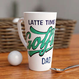 Golf Theme Funny Golfing Pappa Large Latte Mugg