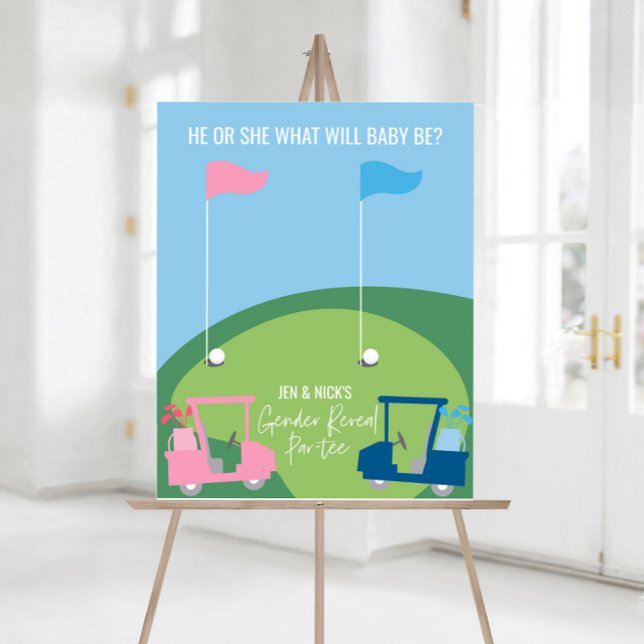 Golf Theme gissar att Baby Gender Poster (Skapare uppladdad)