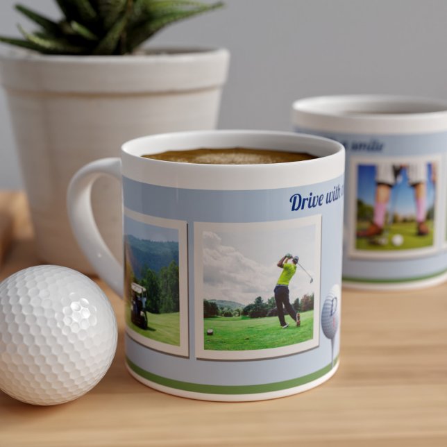 Golf Theme Golfer Pappa Instant Photo Espresso Kop Espressomugg (Skapare uppladdad)