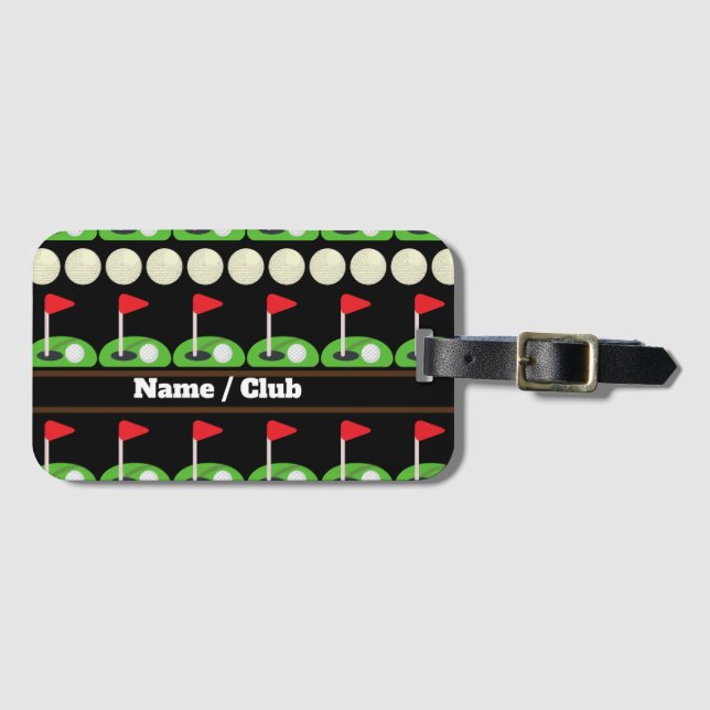 Golf Theme Luggage Tag Bagagebricka (Framsida horisontal)