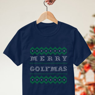 Golf Theme Merry Golfmas Helgdag T-Shirt