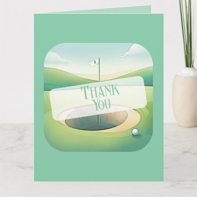 Golf Theme Photo - tackkort | Alternativ för vikt (Framsida)