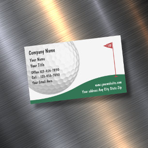 Golf Theme Simple Affärskort Magnet