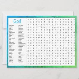 Golf Theme-spel på födelsedagen Meddelande