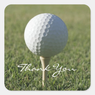 Golf Theme Tack Stickers Fyrkantigt Klistermärke