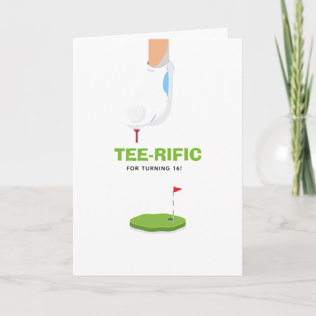 Golf Thmet Birthday Kort (Framsida)