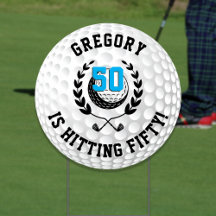 Golf Thned Birthday Yard-tecken