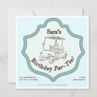 Golf Thned-Födelsedagsfest Inbjudningar