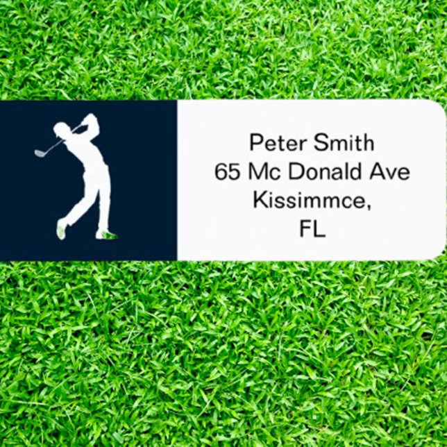 Golf-Thned Pension Party Returadress Etikett (Score the perfect birthday gift for golf lovers with our unique golf labels! )