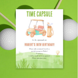 Golf tids kapsel 1-årsdag poster