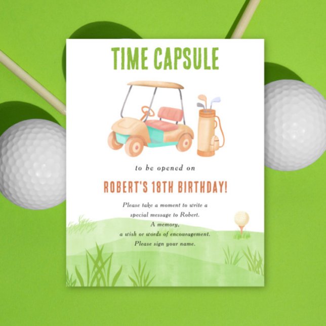 Golf tids kapsel 1-årsdag  poster (Skapare uppladdad)